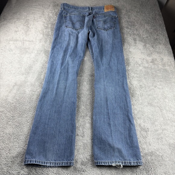 Levis 527 Slim Bootcut Jeans Mens 34x34 Blue Medium Wash Low Rise - Picture 12 of 16